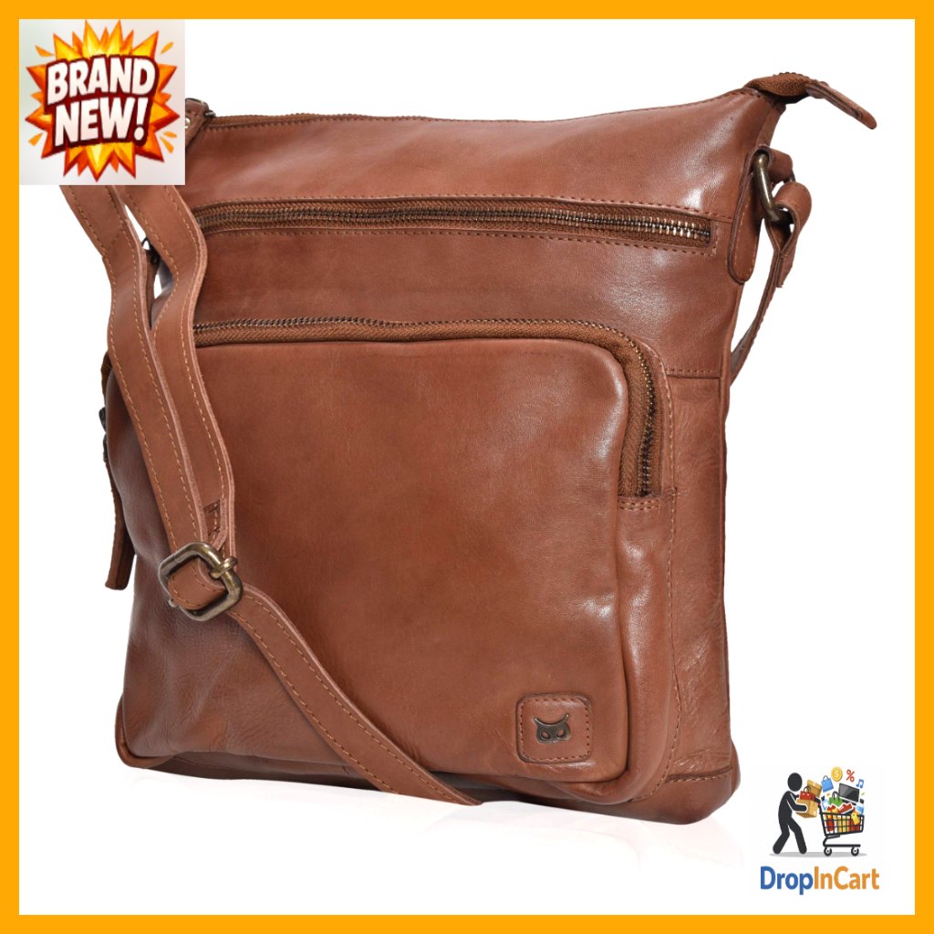Genuine Leather Crossbody Bag Handmade Adjustable Strap Travel Purse Stylish